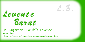 levente barat business card